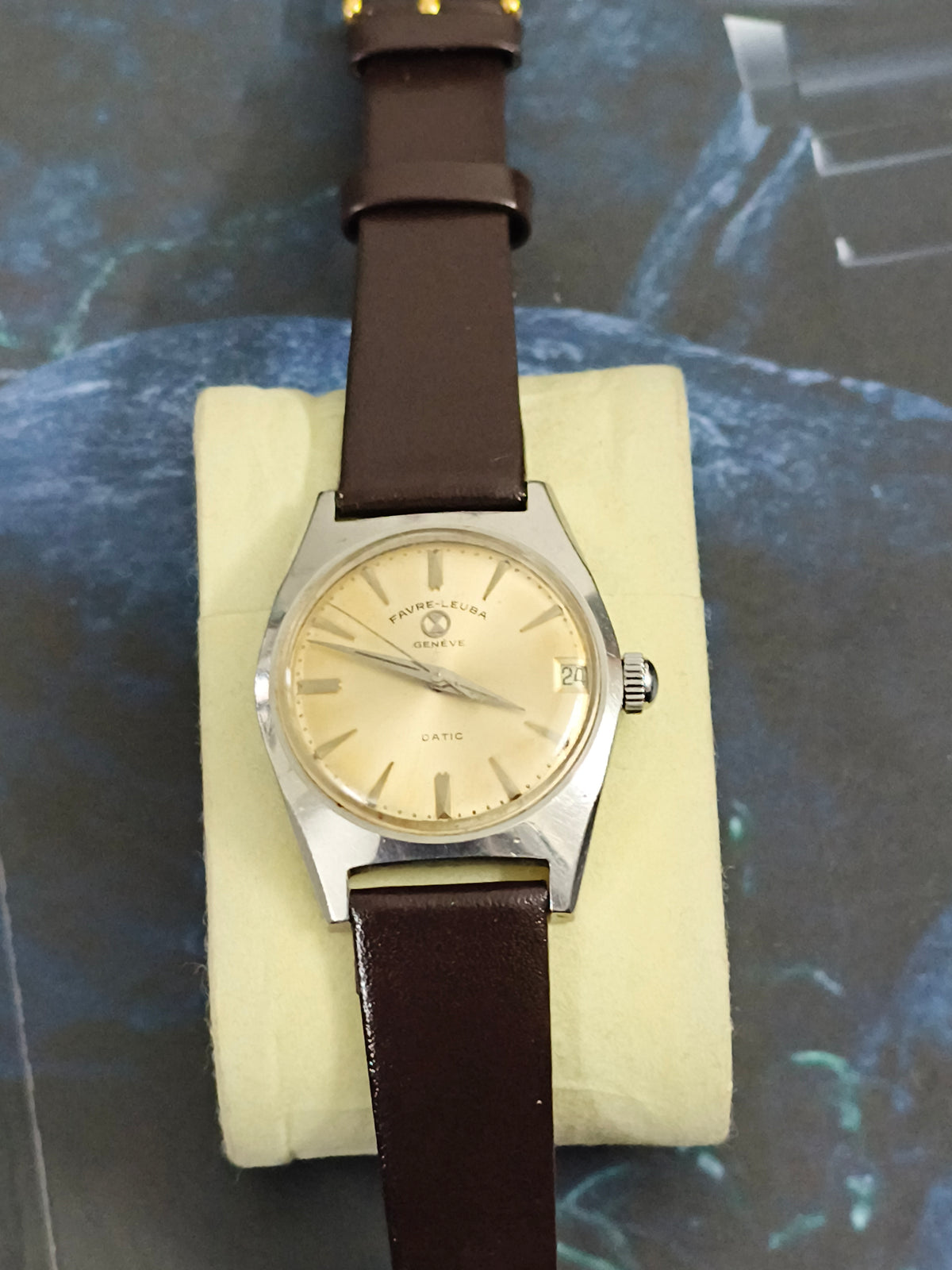 Favre Leuba DATIC Manual-winding Vintage Watch with a Patina Dial