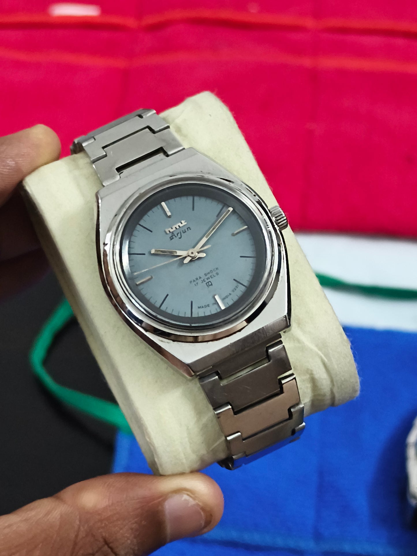 HMT Arjun Hand-wound Watch with Matte Blue Dial
