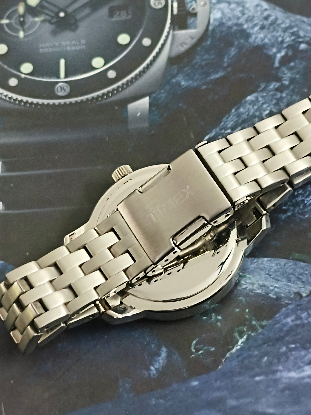 Timex Sun & Moon Quartz Watch with a Silver-toned Dial