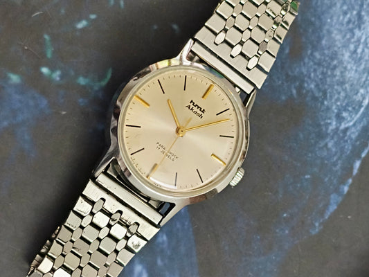 HMT Akash Hand-wound Vintage Watch with a Gold-toned Dial