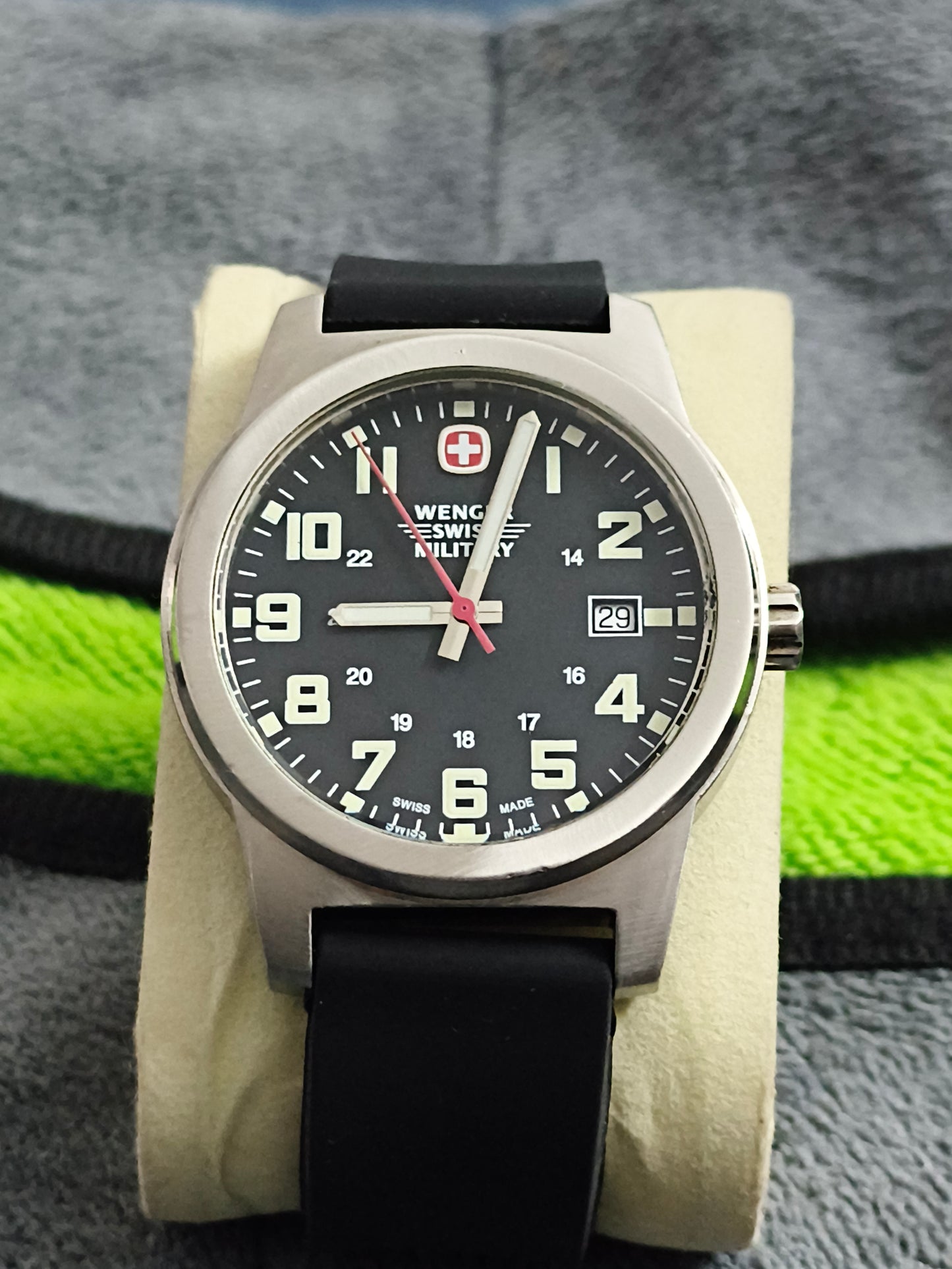 Wenger Avenue Sport Swiss Military Watch 42mm with a Black Dial