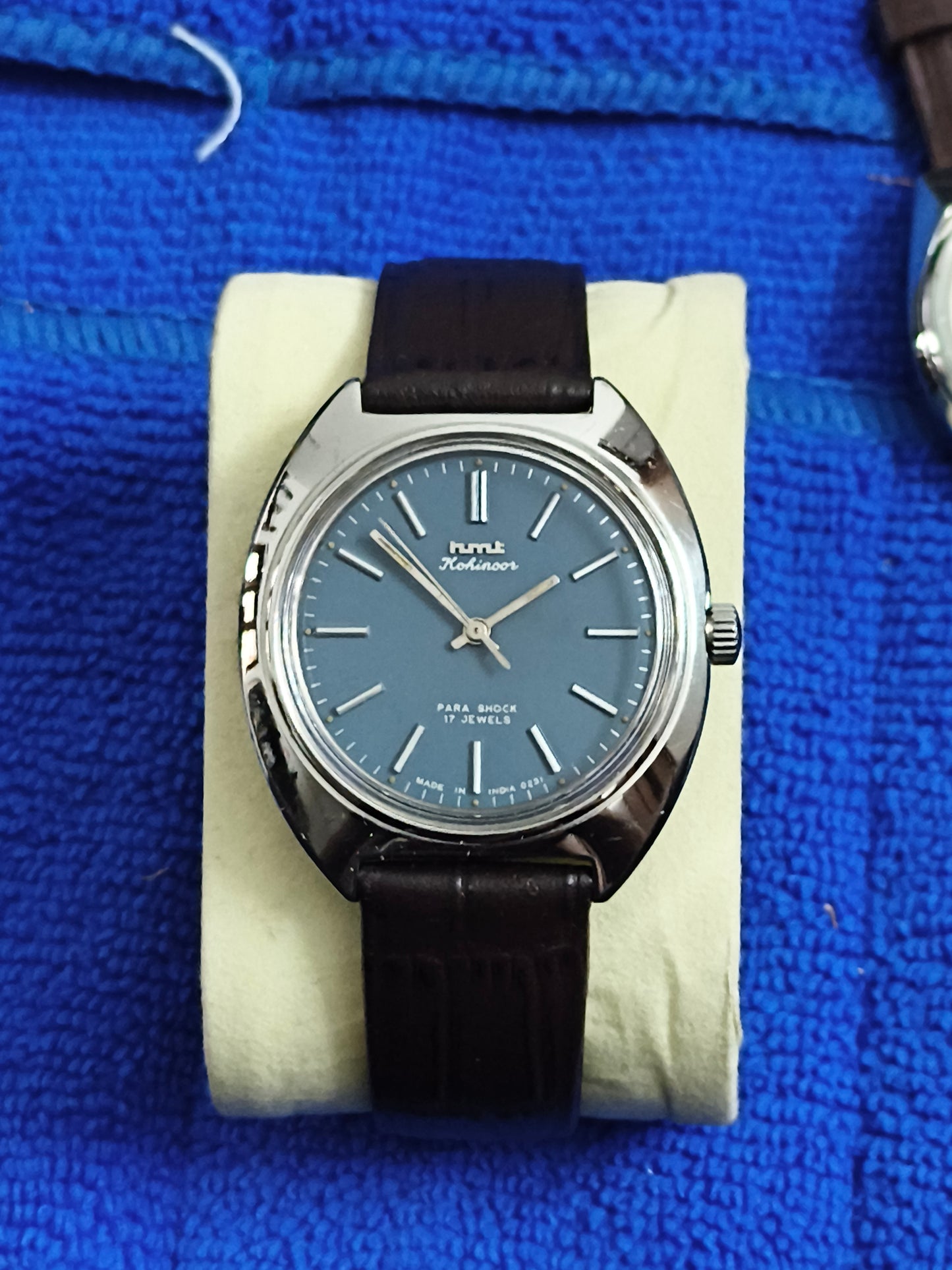 HMT Kohinoor Hand-wound Mechanical watch with a Matte Blue Dial