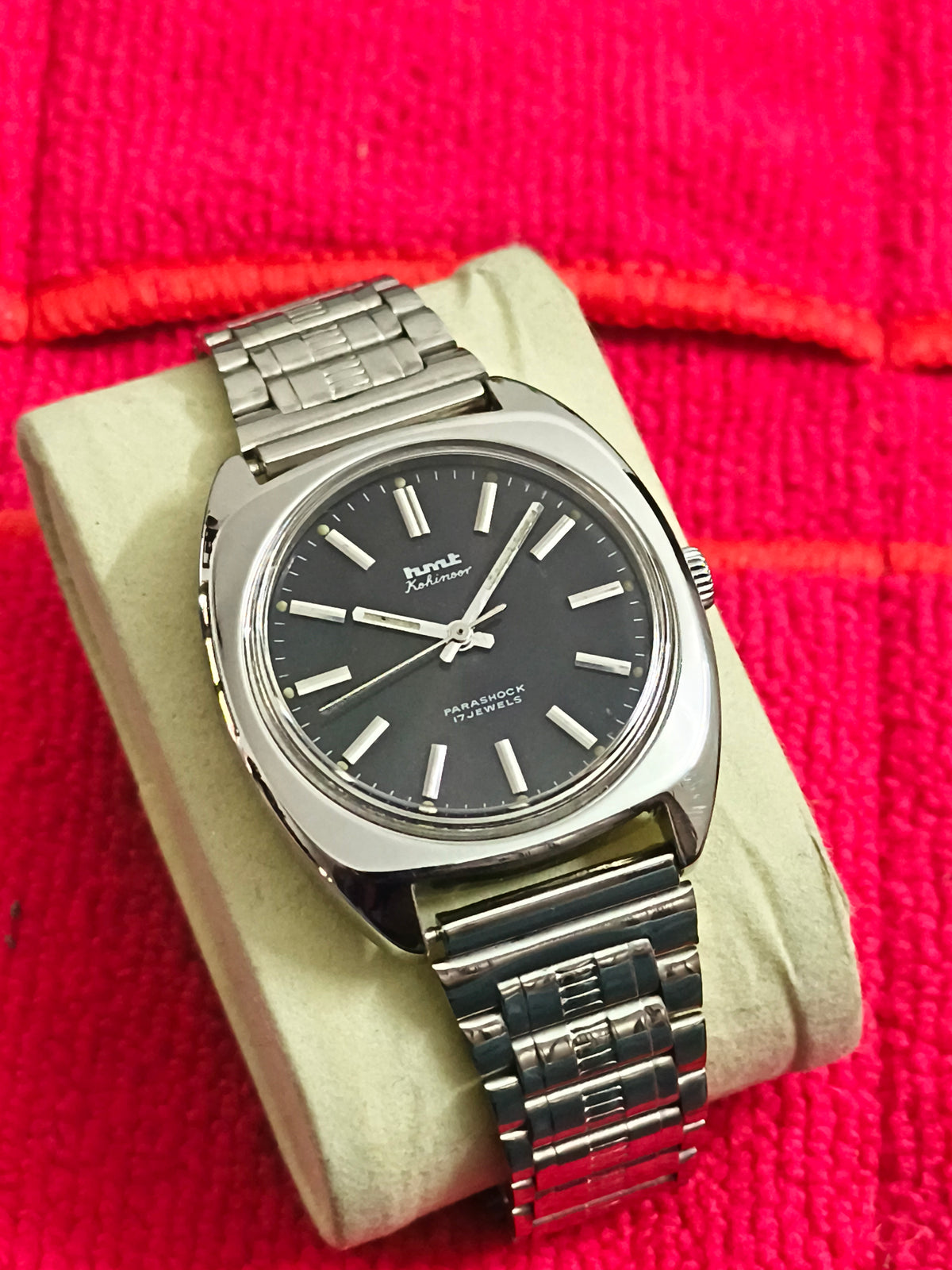 HMT Kohinoor Hand-wound Vintage Watch with a Black Dial