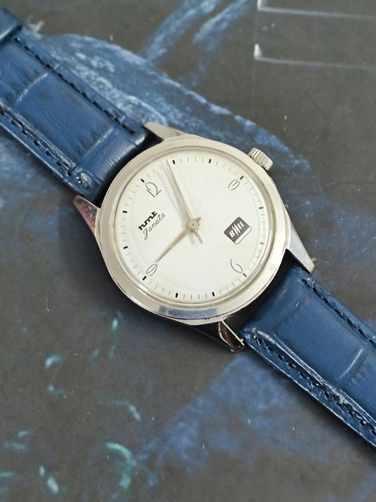 HMT Janata BHEL Hand-wound Vintage Watch with a White Dial
