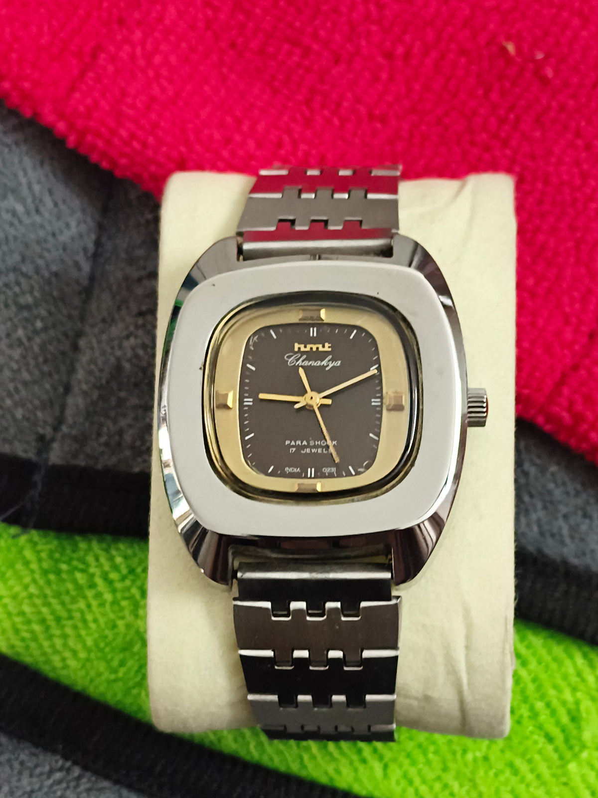 HMT Chanakya Vintage Mechanical Hand-wound Watch with Bracelet
