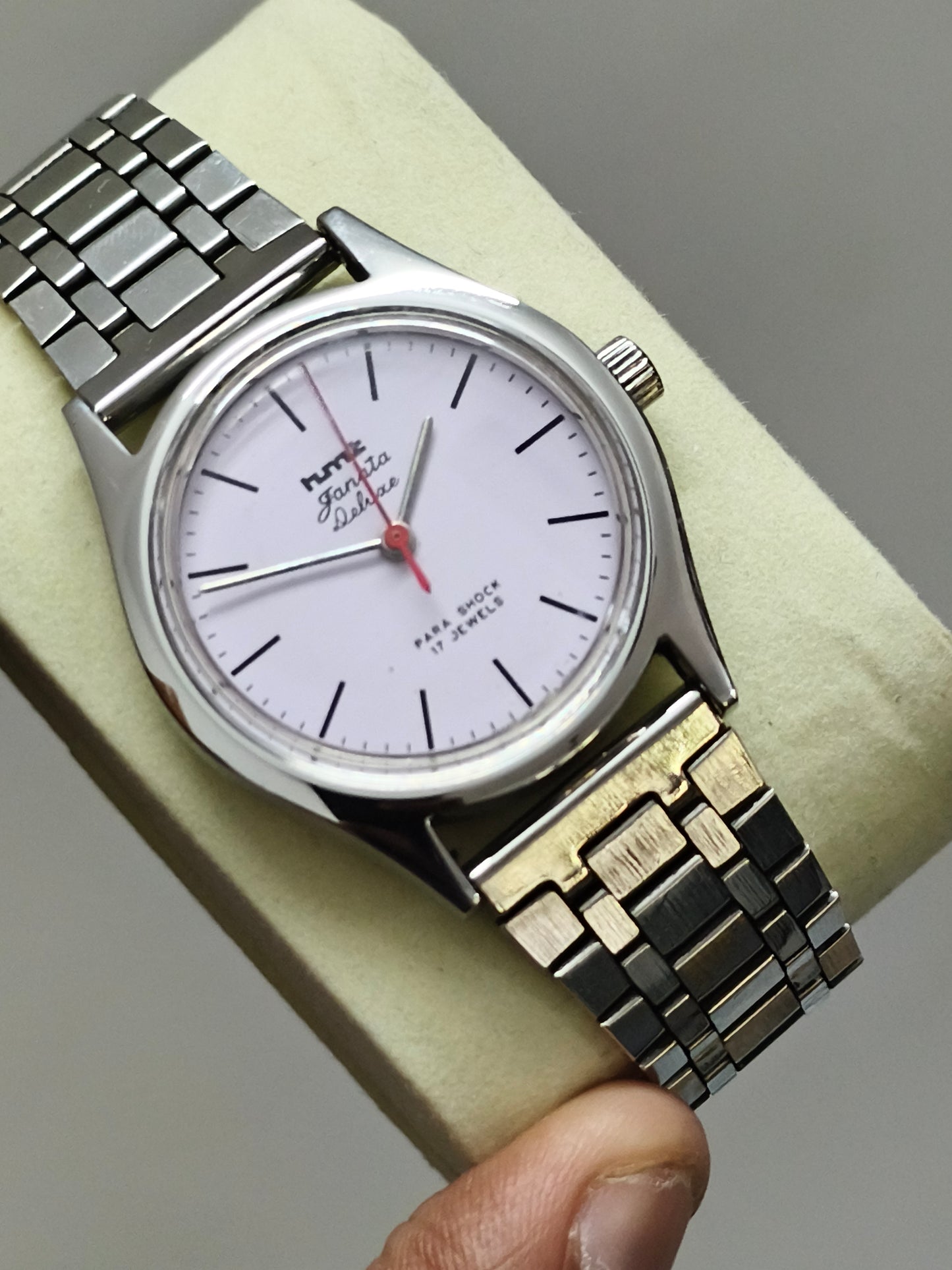 HMT Janata Mechanical Watch with Lavender Dial