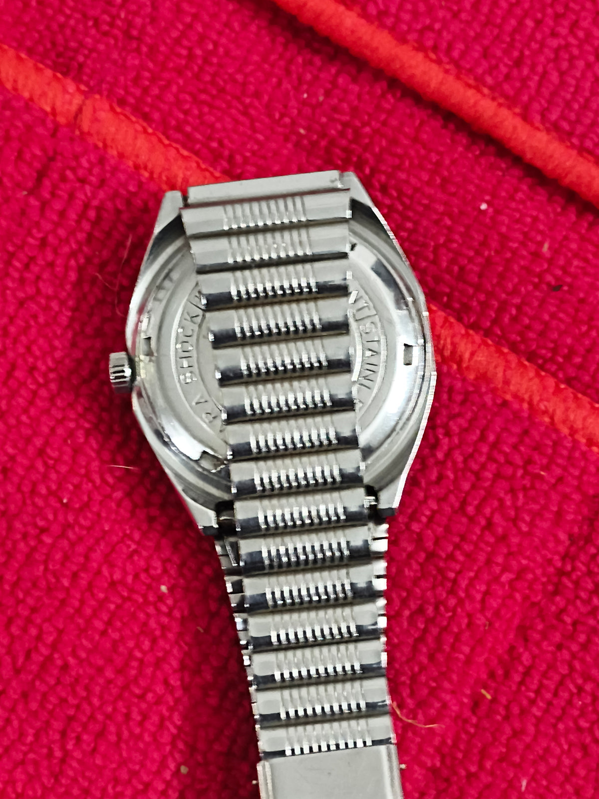 HMT Abhishek Hand-wound Vintage Watch with a Grey Vertical Stripes Dial