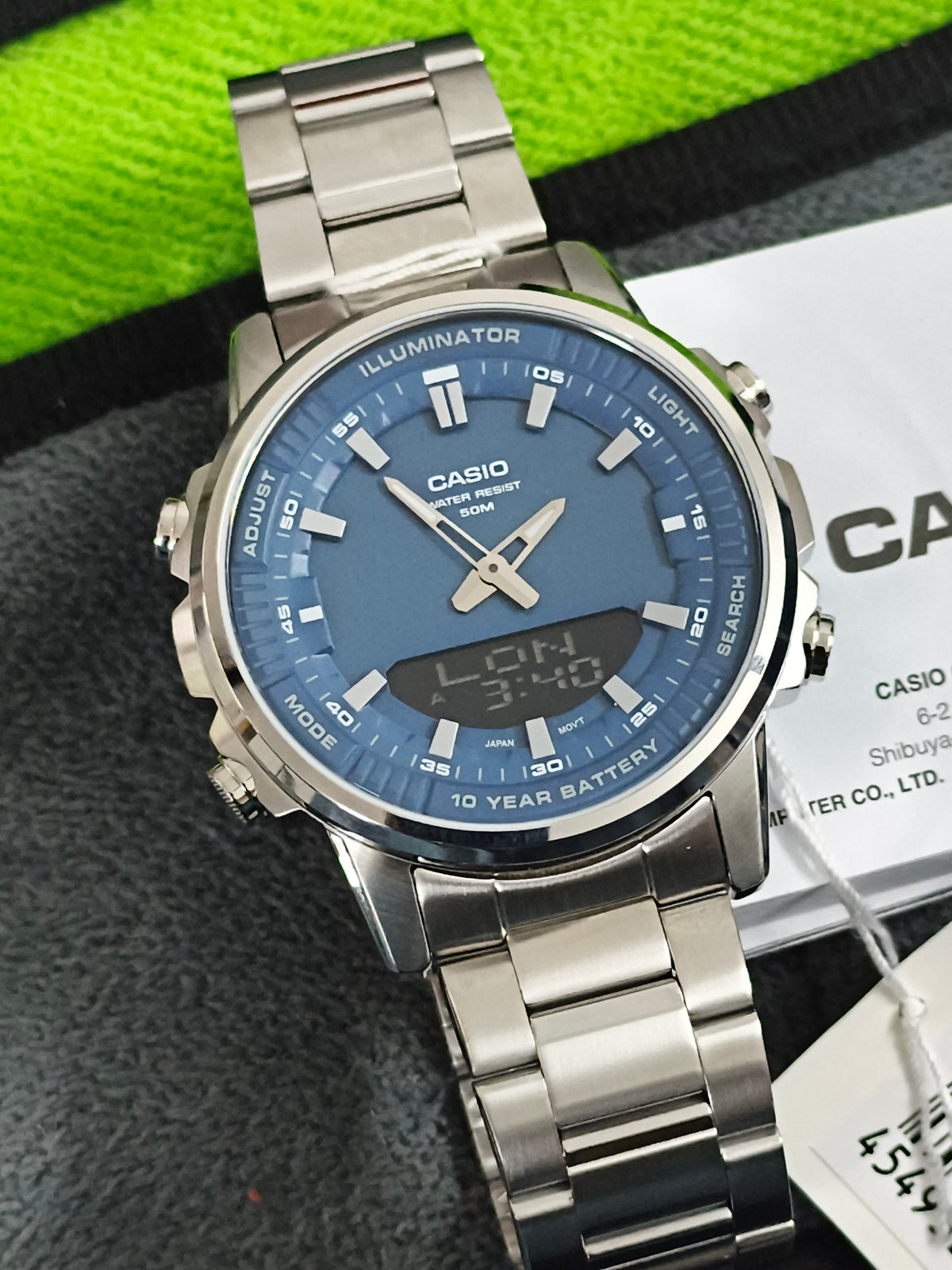 Casio AMW-880 Ana-digi Telememo Watch, Brand New, Imported