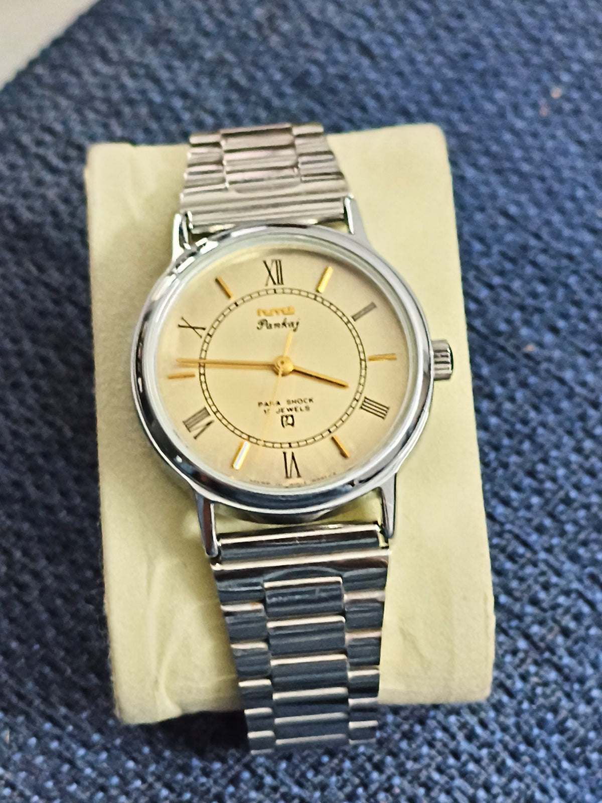 HMT Pankaj Hand-wound Neo-Vintage Watch with a Gold-toned Dial, Mint/NOS Condition