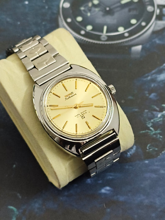 HMT Kohinoor Hand-wound Neo-Vintage Watch with a Gold-toned Dial, Mint/NOS Condition