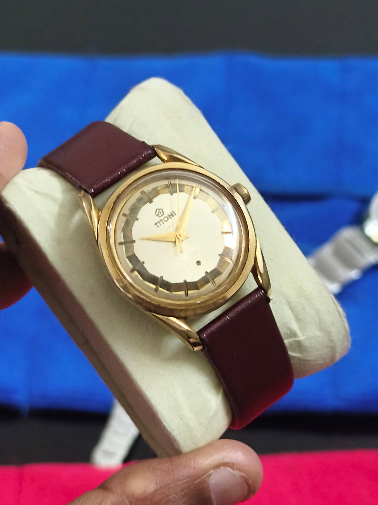 Titoni Airmaster Vintage Watch with Gold-toned Case