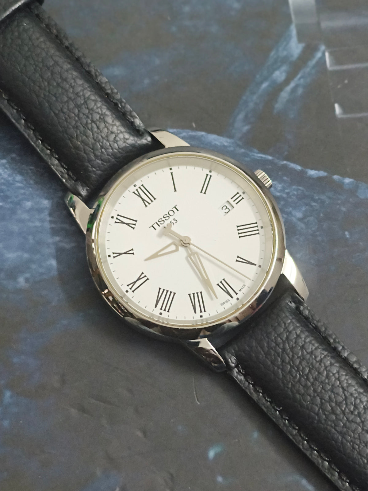 Tissot 1853 Quartz Watch Neo-Vintage with a White Dial