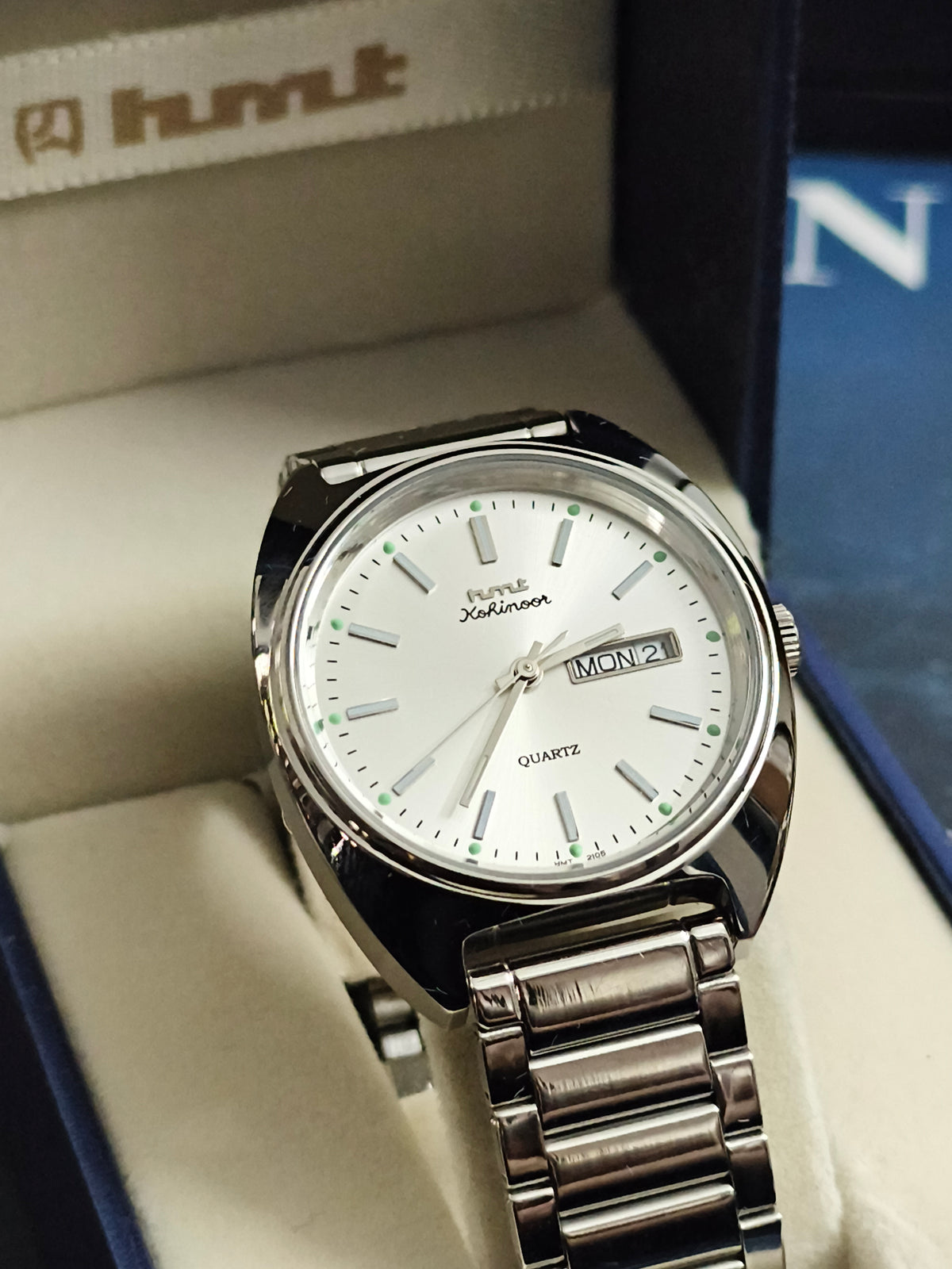 HMT Kohinoor Quartz Watch with a Silver-toned Dial