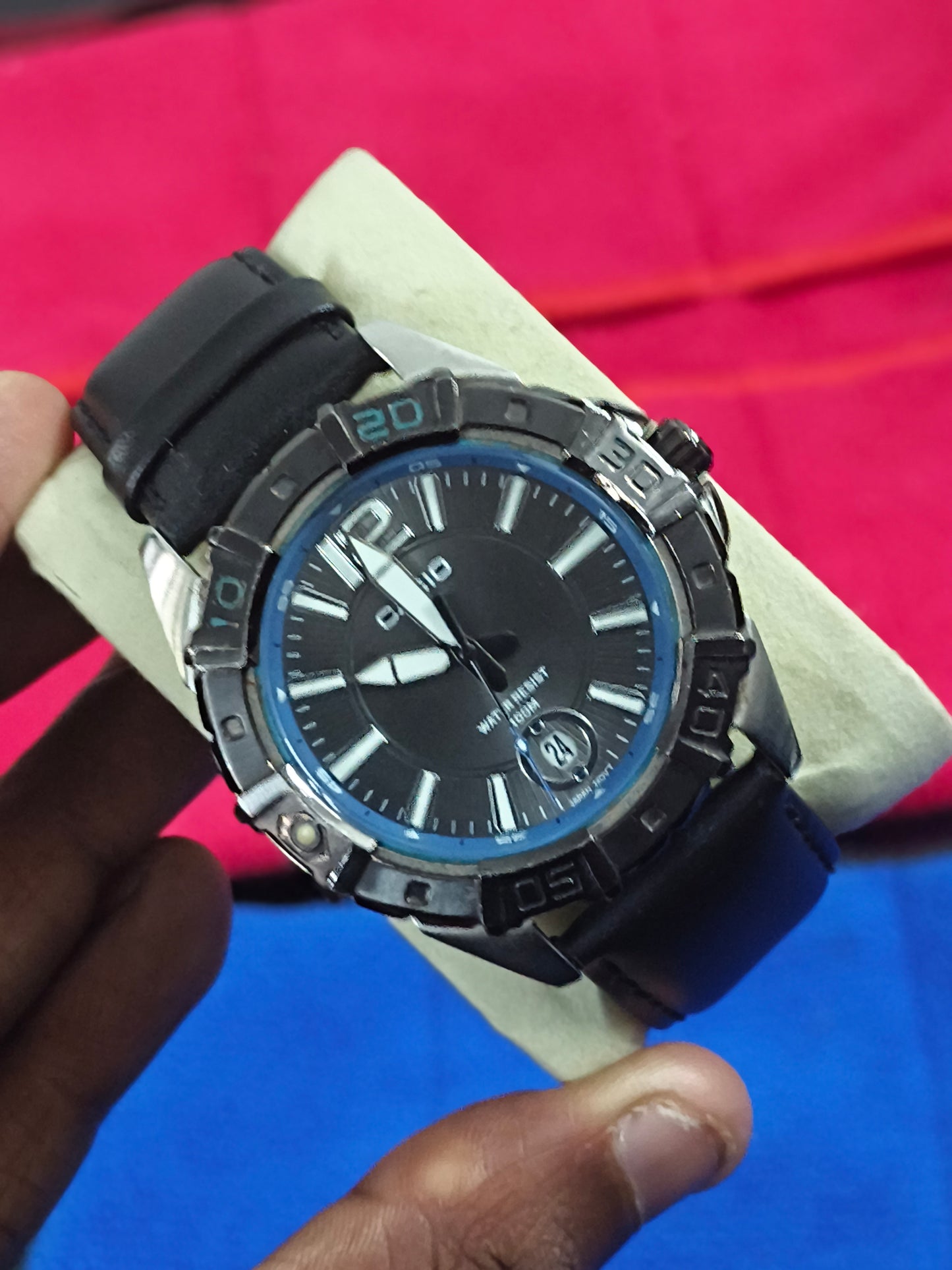 Casio MTD 1070 Neo-vintage Quartz Diver Style Watch with a Black Dial
