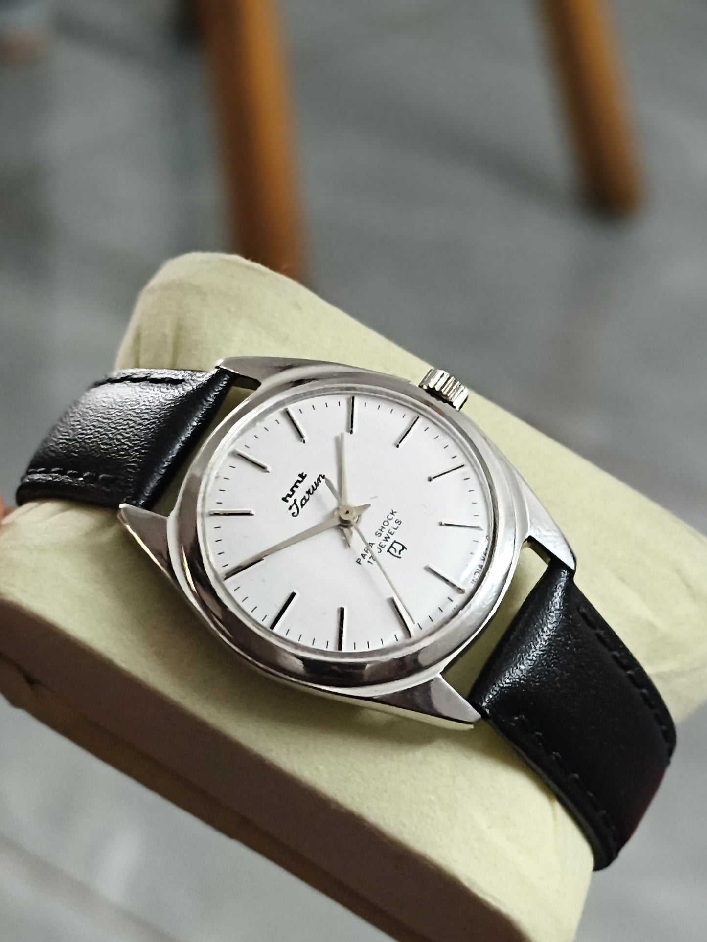 HMT Tarun Hand-wound Watch with White Dial, Mint Condition