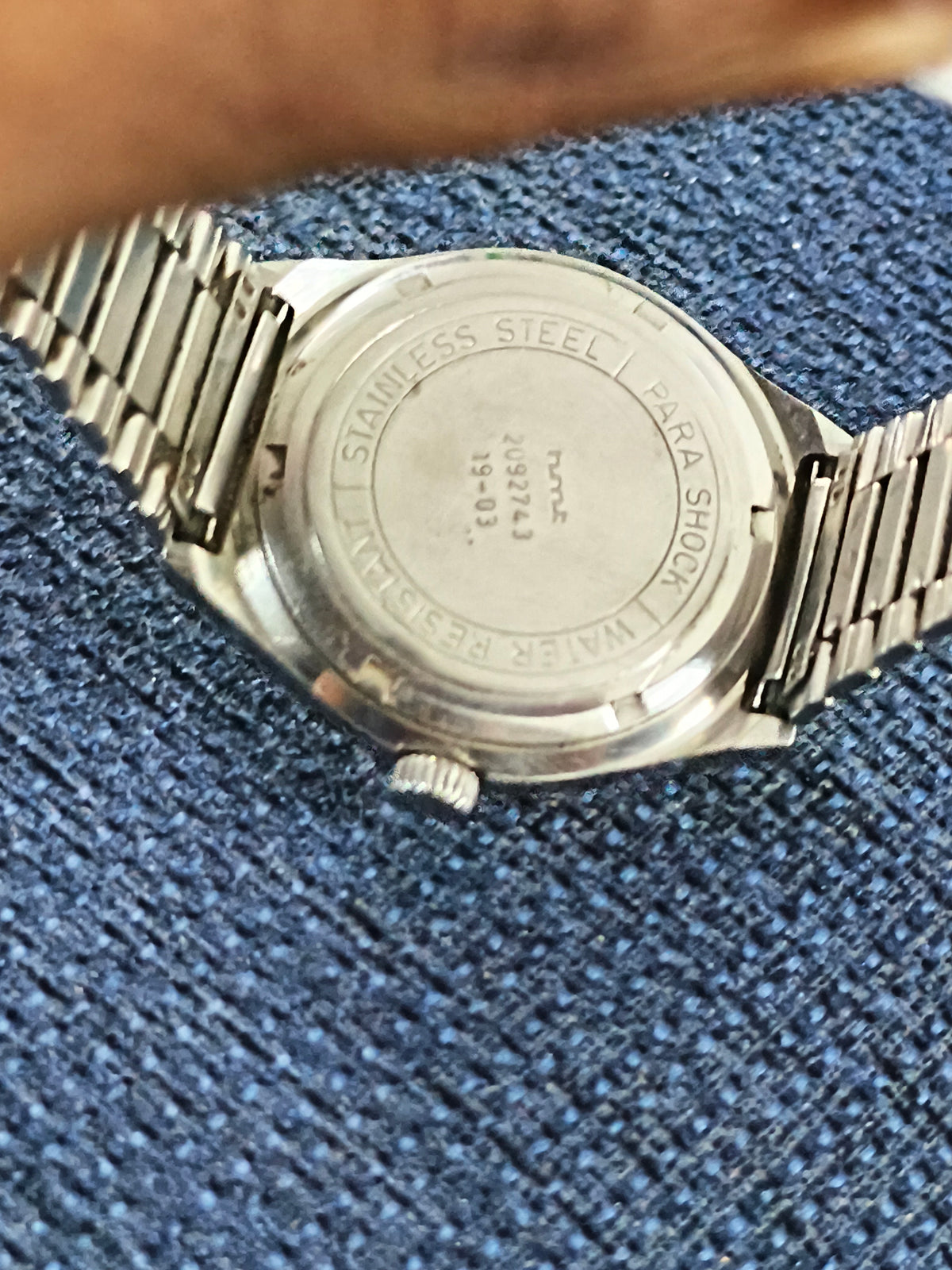 HMT Rohit Mechanical Hand-wound Vintage Watch with Black Dial and Steel Bracelet