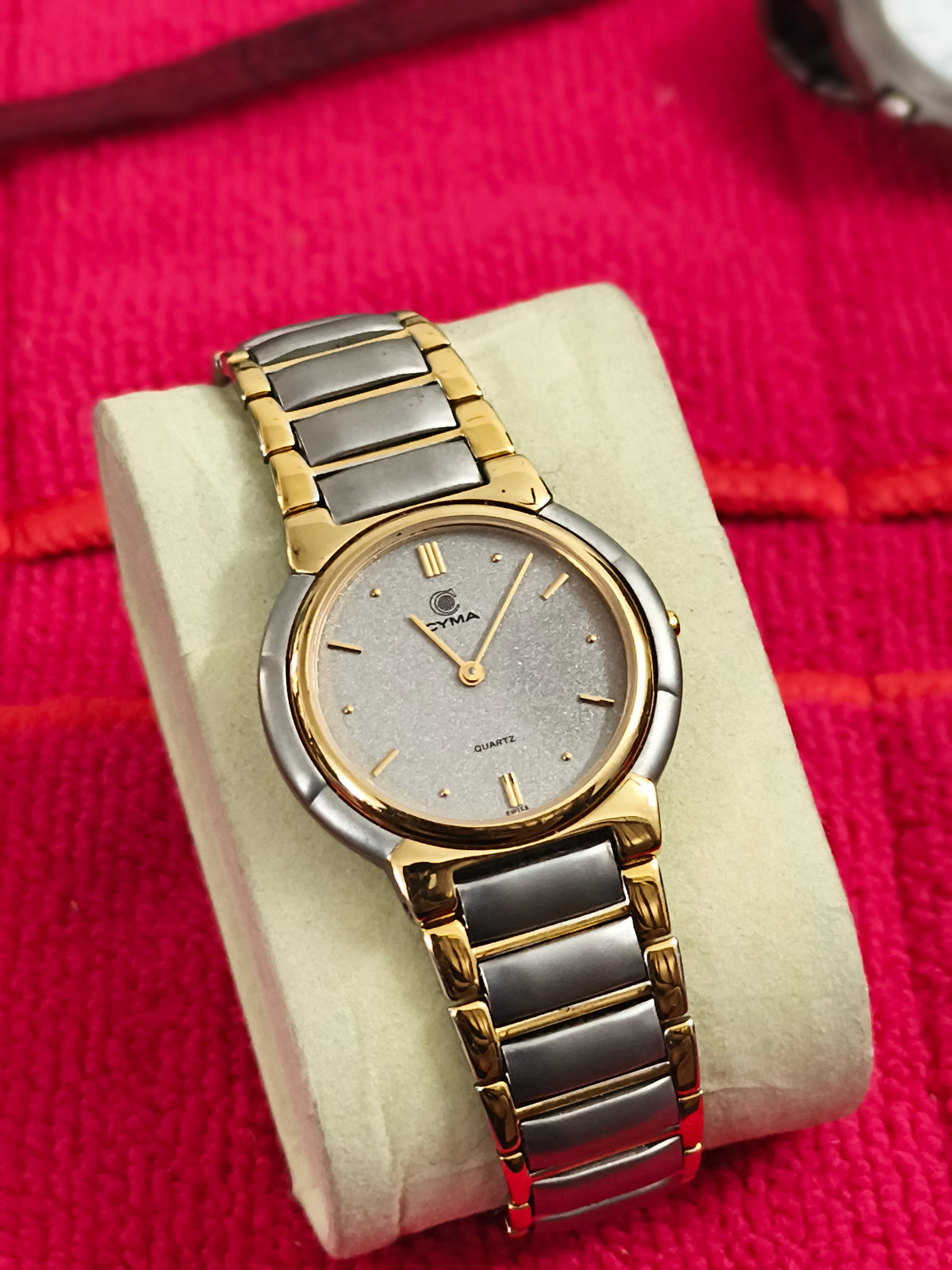 CYMA Swiss Dual Tone Quartz Day Date Unisex Watch