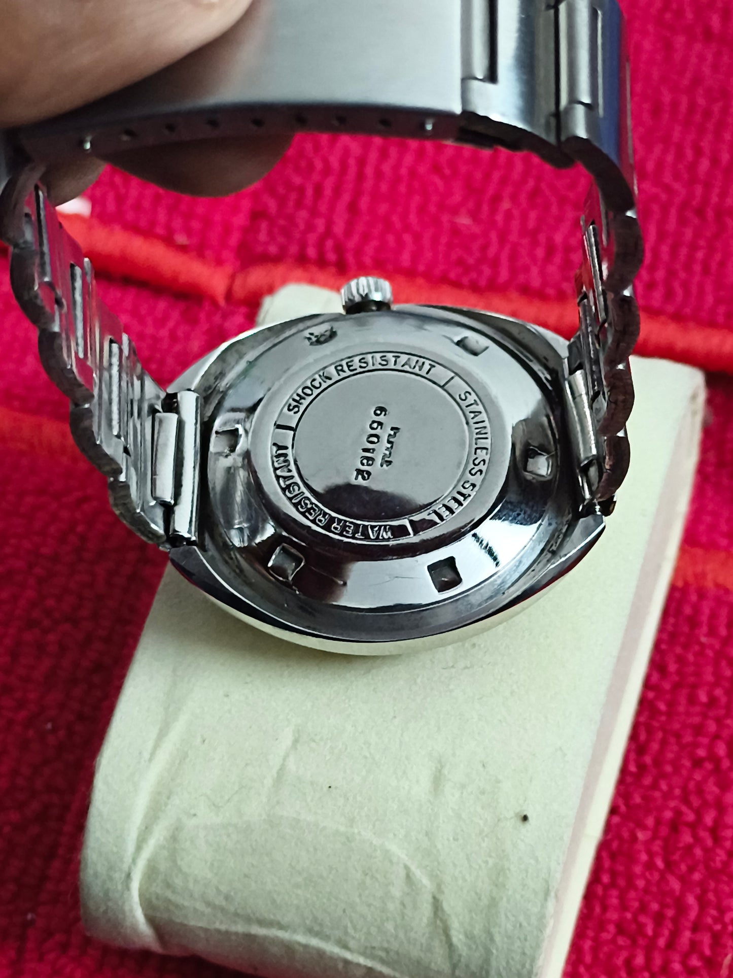 HMT Rajat Automatic Day Date Vintage Watch with a Silver-toned Dial