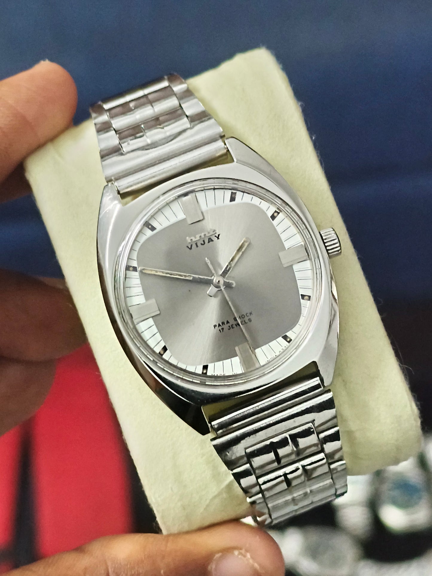 HMT Vijay Mechanical Hand-wound Watch with Grey Dial