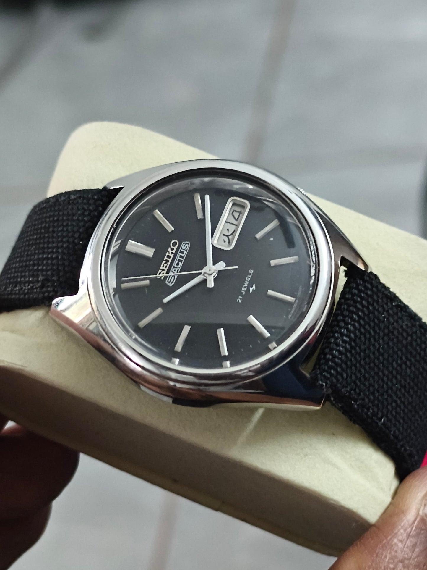 Seiko 5 Actus Automatic Vintage Watch with a Black Dial