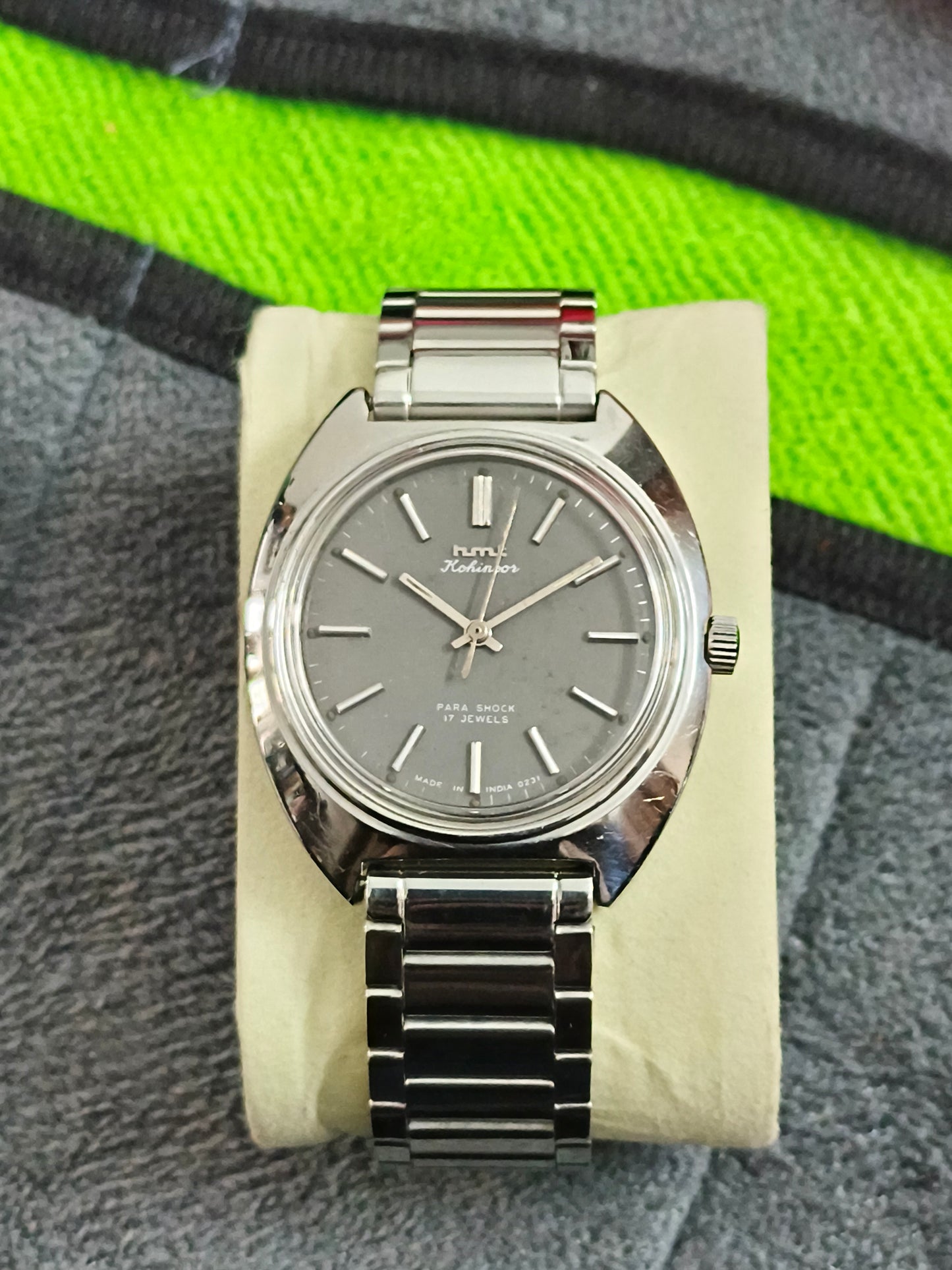 HMT Kohinoor Mechanical Hand-wound Watch with Grey Dial