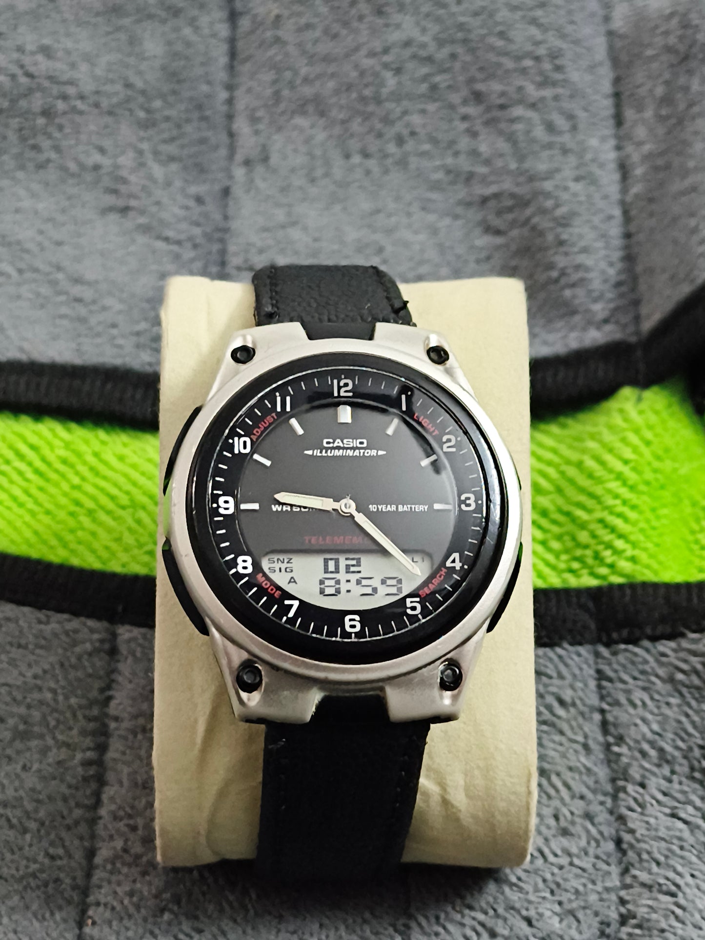 Casio AW-80 Ana-Digi Telememo World-time Chronograph Watch