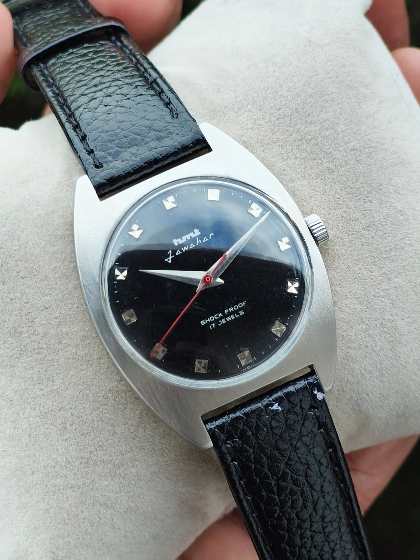 HMT Jawahar Mechanical Vintage Watch with Black Dial