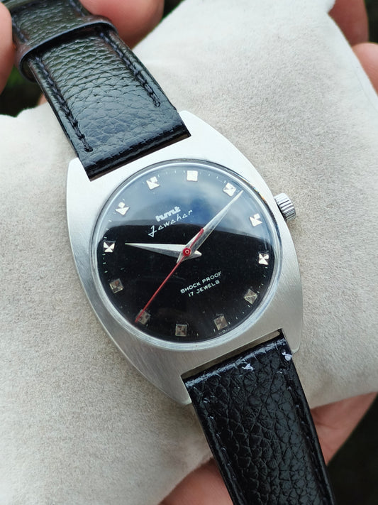 HMT Jawahar Mechanical Vintage Watch with Black Dial