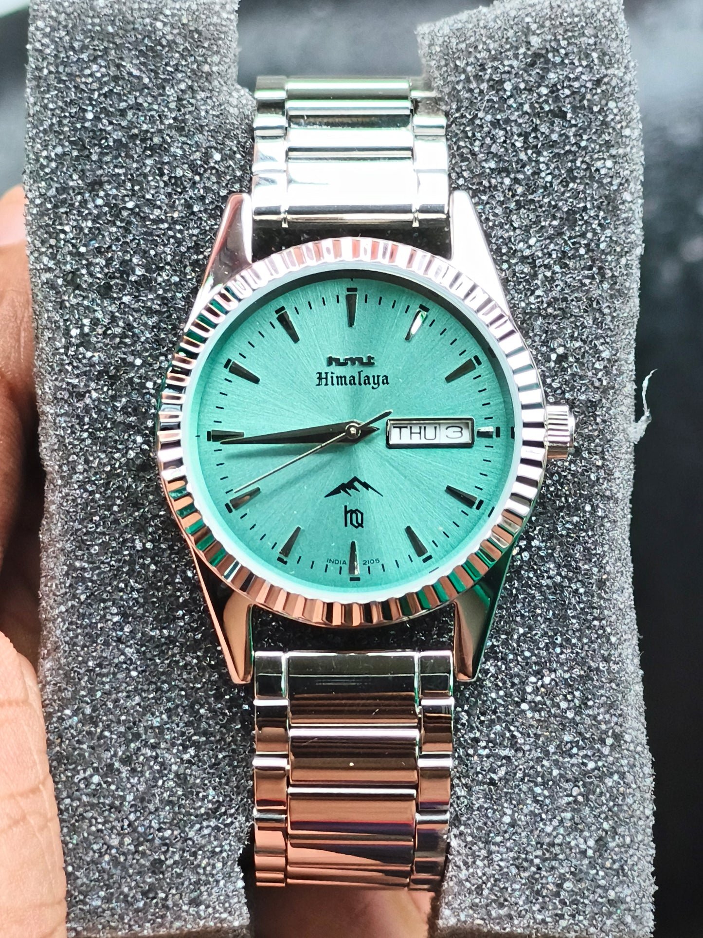 HMT Himalaya HQ Quartz Watch with Blue Dial