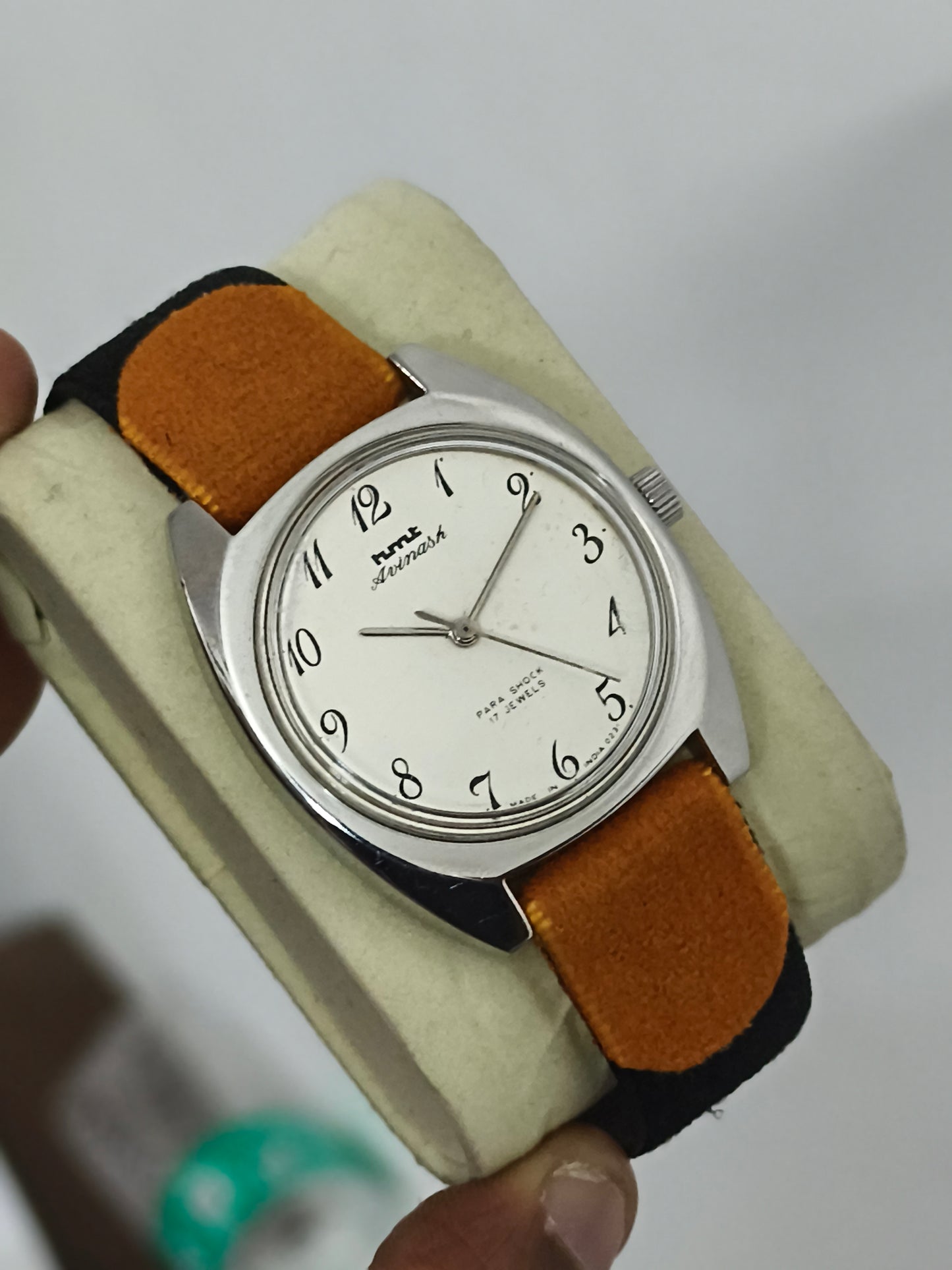 HMT Avinash Mechanical Watch with White Dial