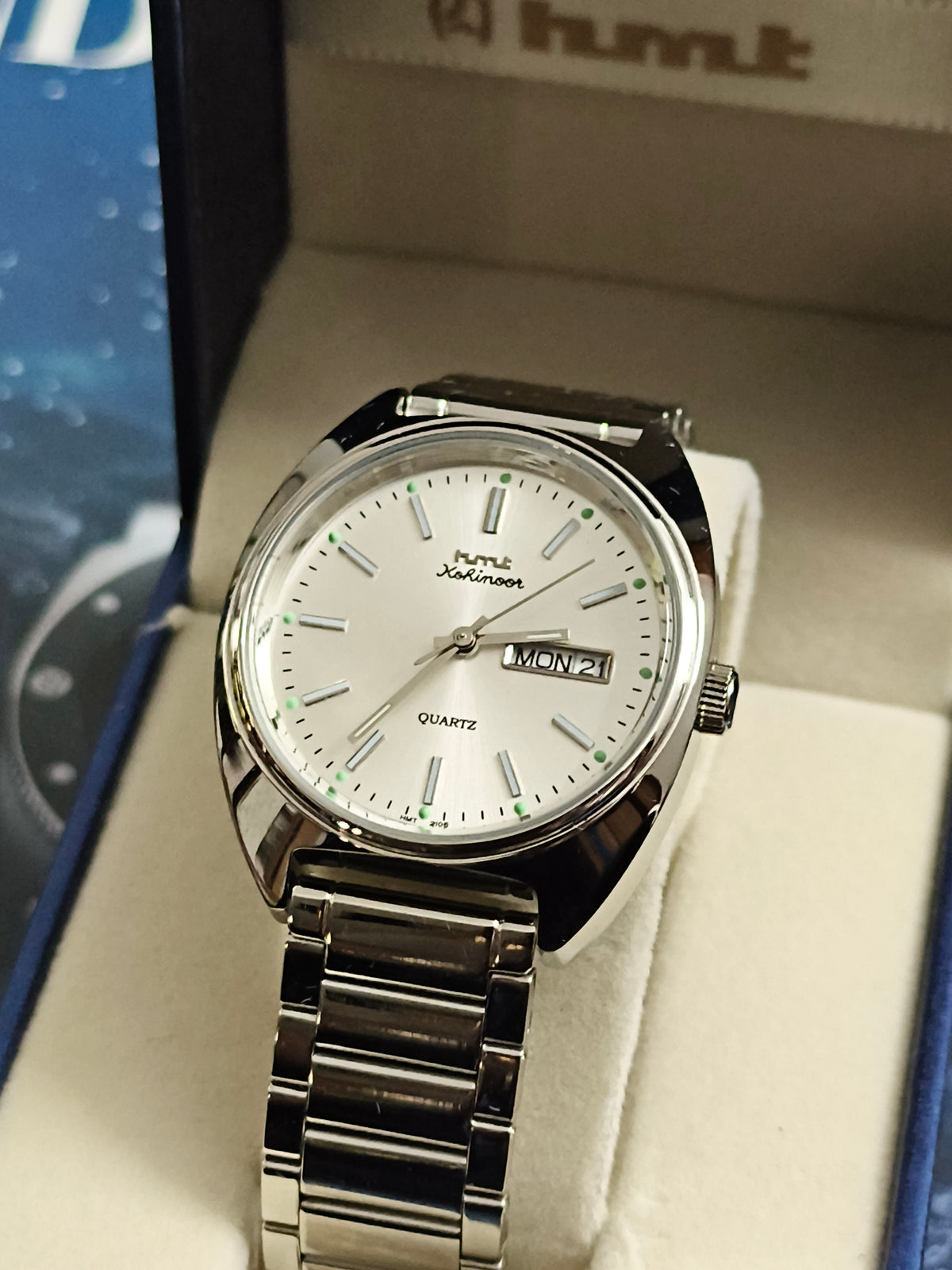 HMT Kohinoor Quartz Watch with a Silver-toned Dial