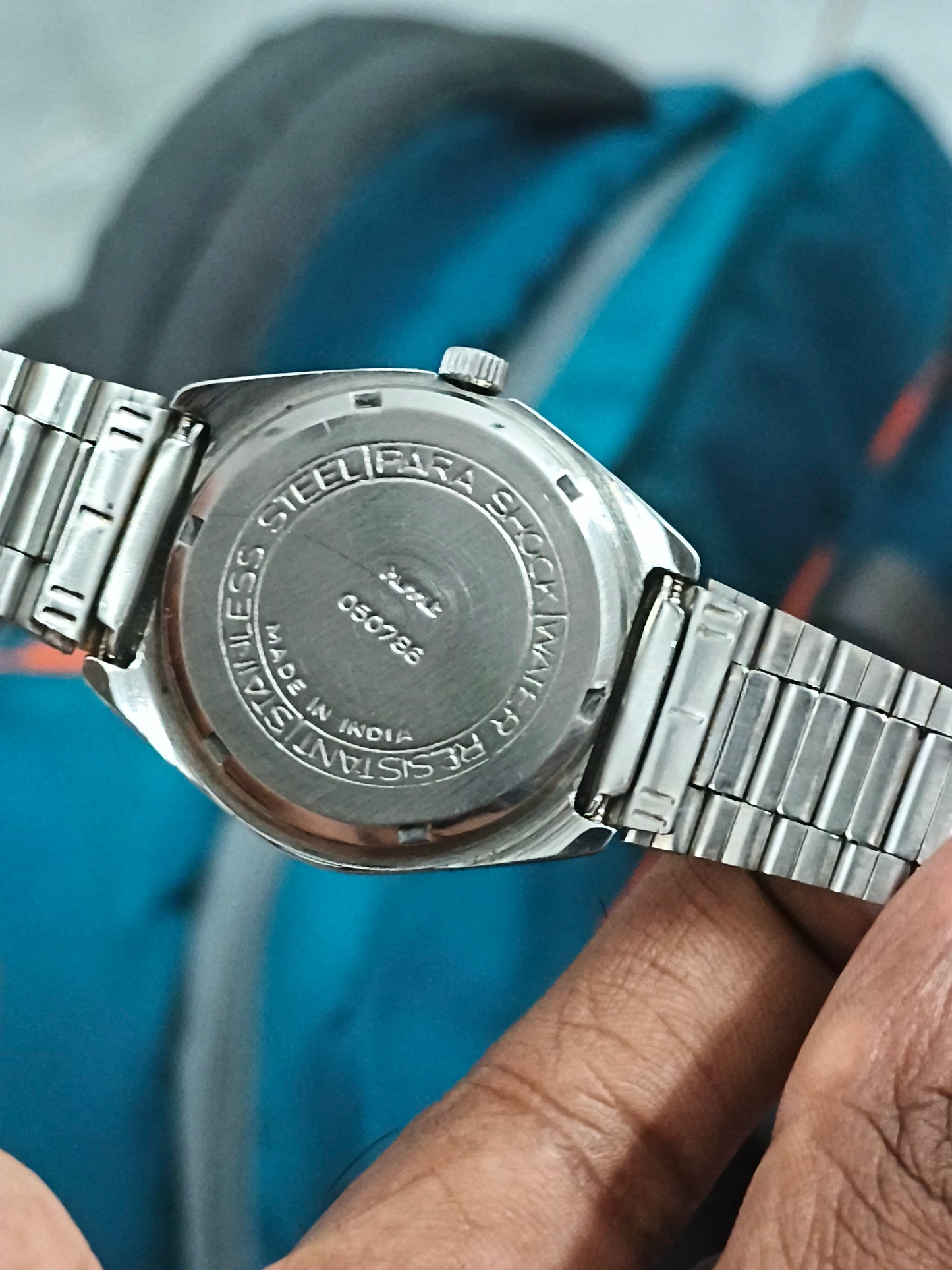 HMT Abhishek Mechanical Watch with Gold Toned Vertical Patten Dial