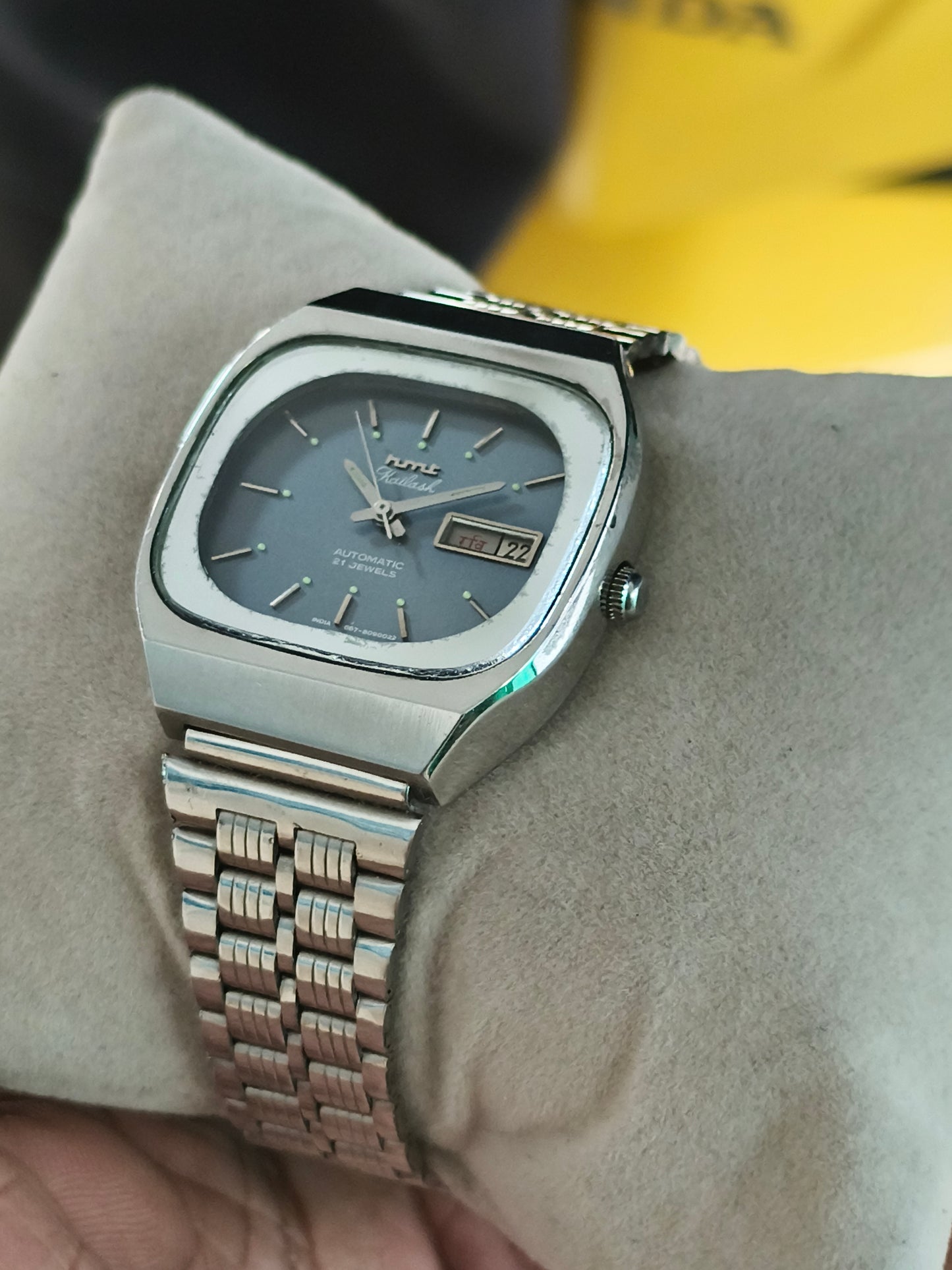 HMT Kailash Automatic Vintage Watch with Black Dial