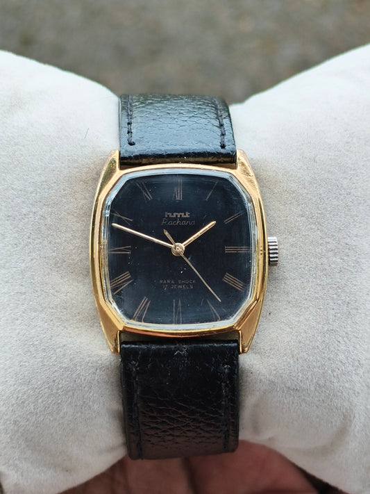 HMT Rachna Vintage Mechanical Watch with Black Dial