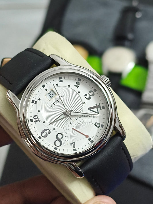 Titan Men’s Quartz Watch with Date and 24-H Retrograde Functions