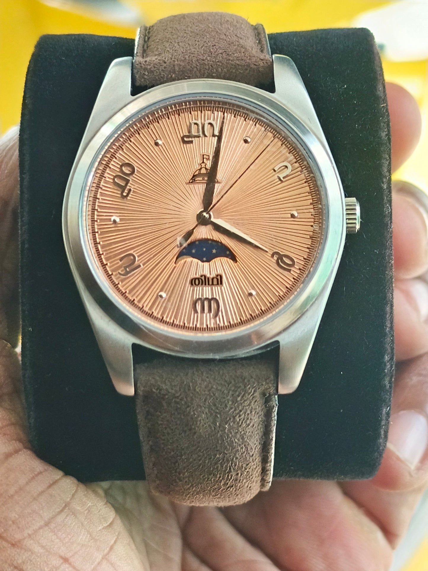 DWC Tithi Malayalam Salmon Dial Watch