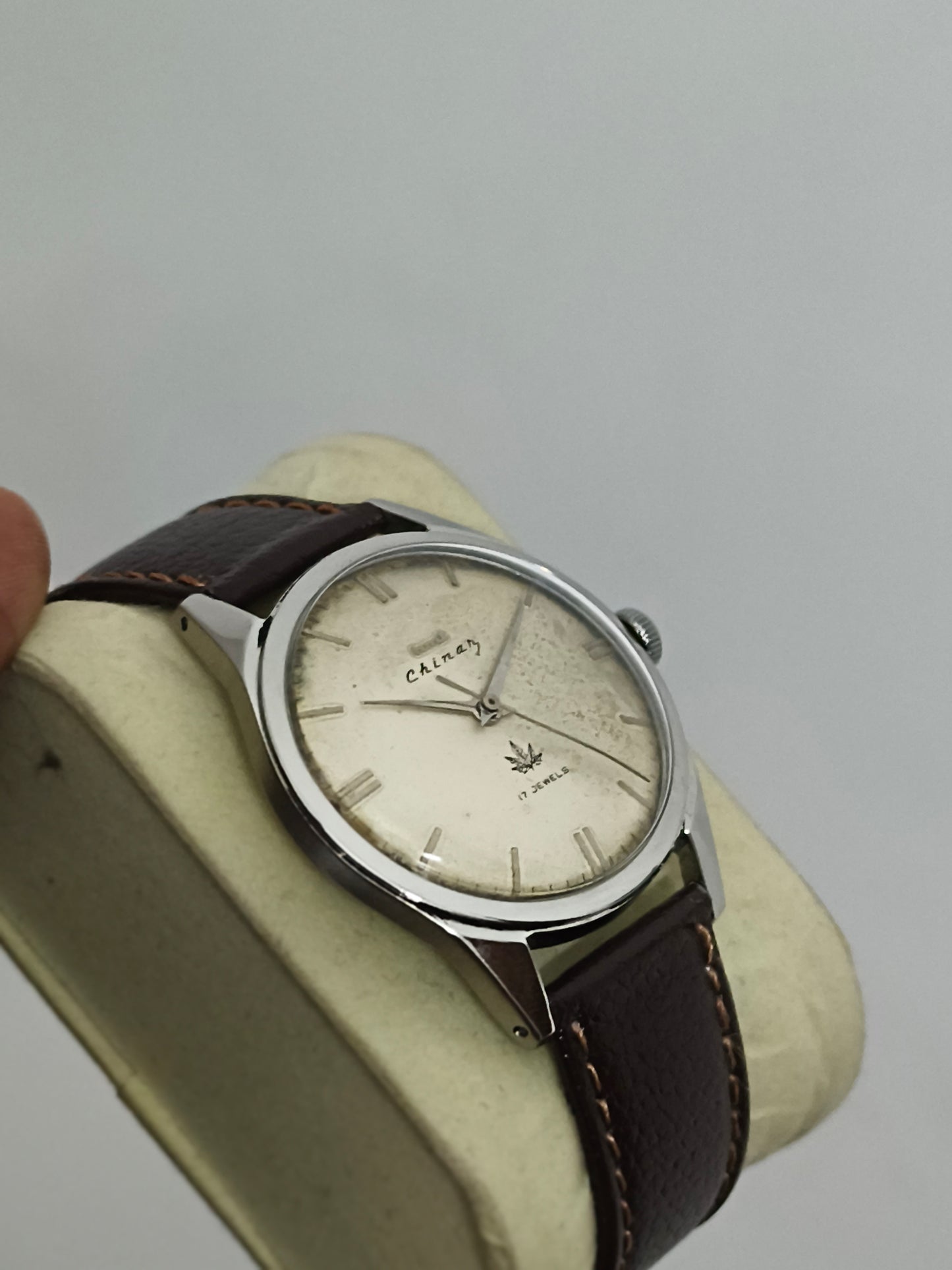 HMT Chinar Mechanical Vintage Watch with White Dial