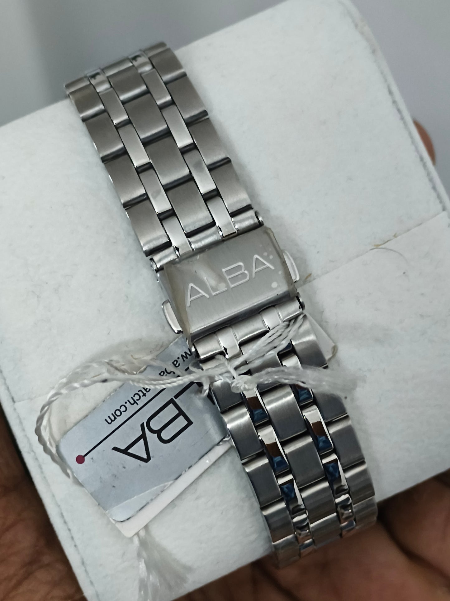 ALBA Prestige Quartz Watch with Silver White Snowflake Dial
