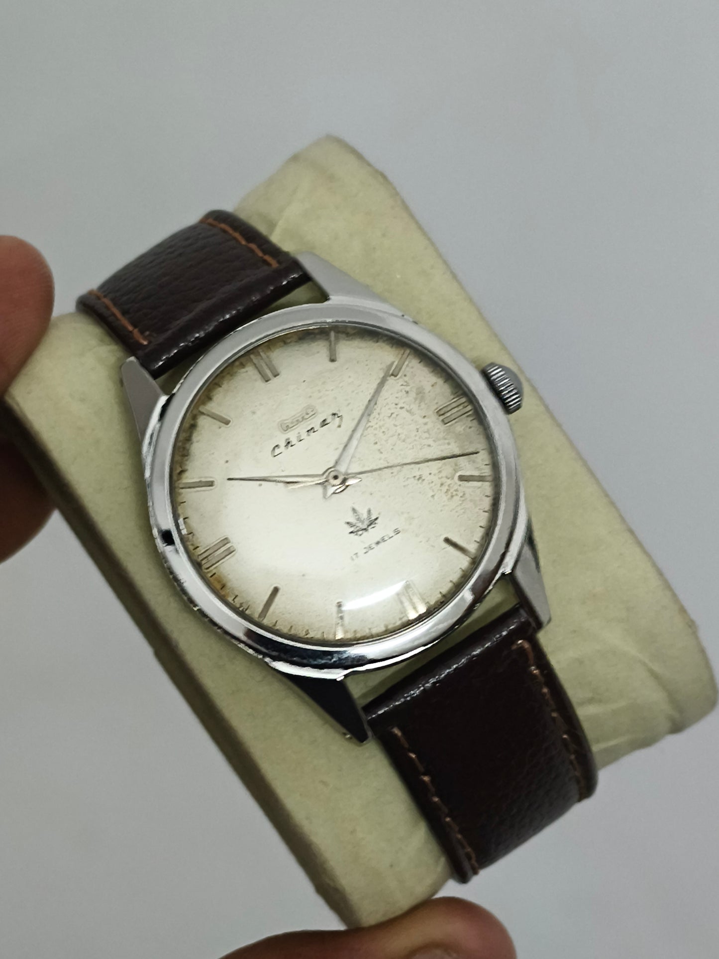 HMT Chinar Mechanical Vintage Watch with White Dial