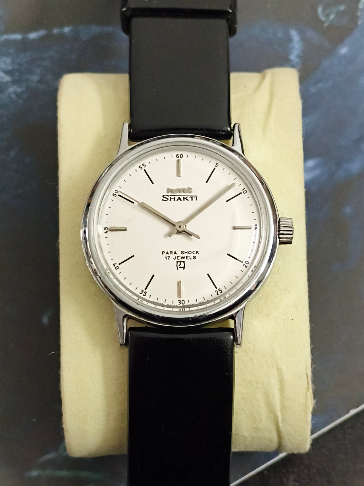 HMT Shakti Hand-wound Mechanical Watch with a White Dial