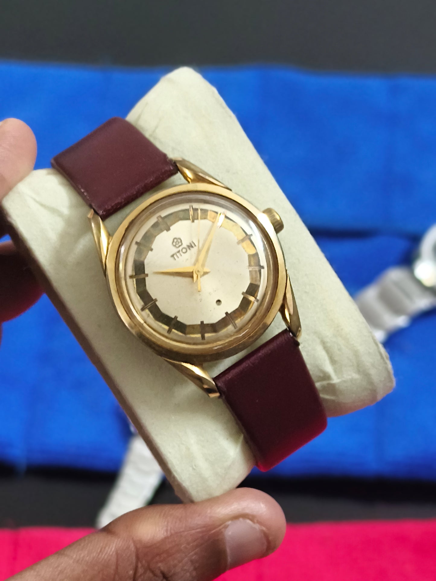 Titoni Airmaster Vintage Watch with Gold-toned Case