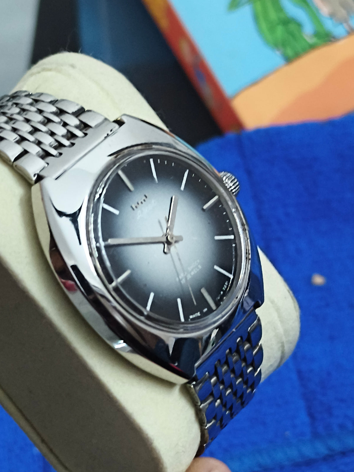 HMT Ajeet Hand-wound Vintage Watch with a Gradient "Ghost" Dial