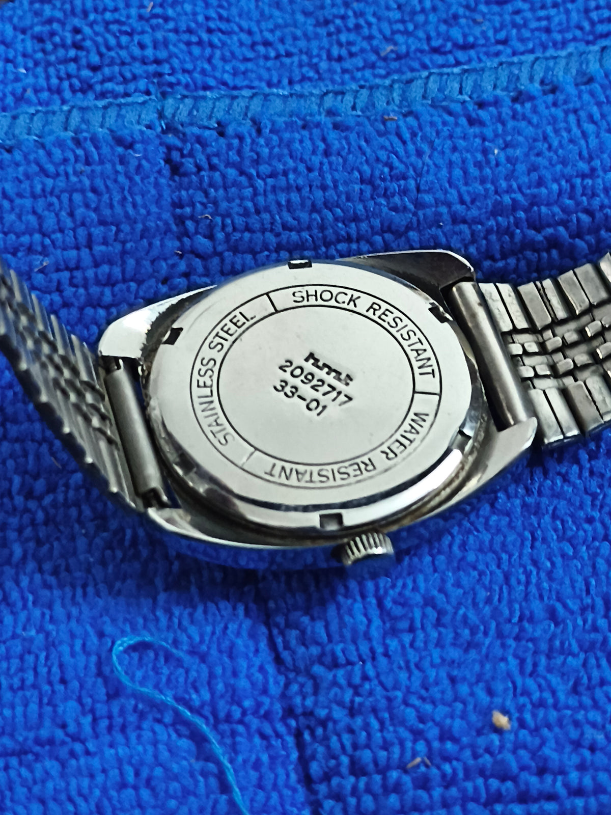 HMT Janata Super De Luxe Hand-wound Vintage Watch with a Linen Dial