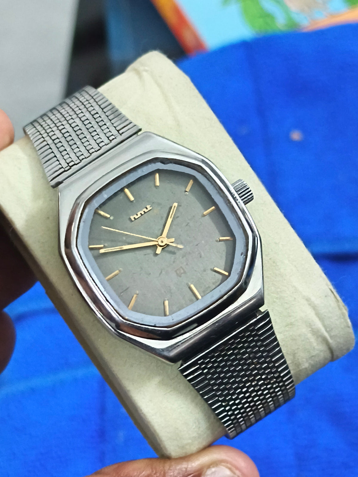 HMT Gautam Hand-wound Neo-Vintage Watch with a Grey Dial