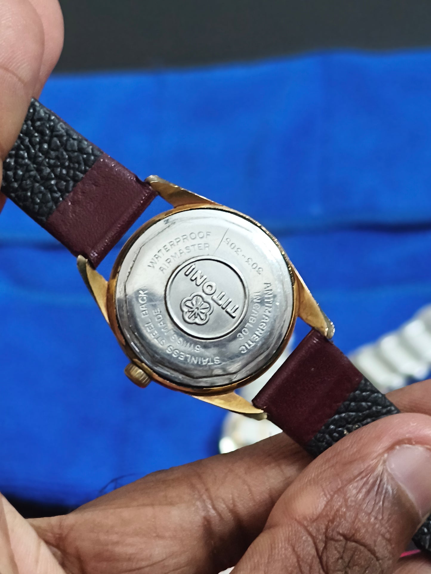 Titoni Airmaster Vintage Watch with Gold-toned Case