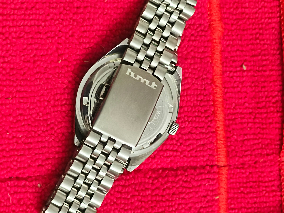 HMT Arjun Hand-wound Vintage Watch with a Blue Matte Dial