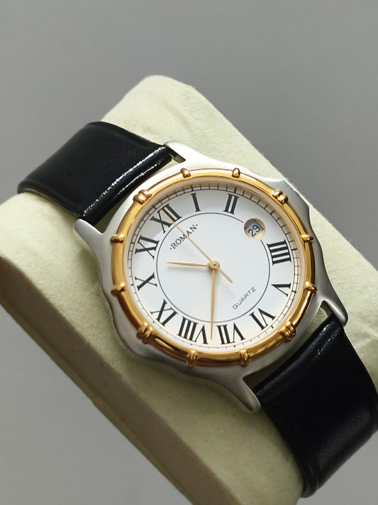 HMT Roman Quartz Watch with White Dial