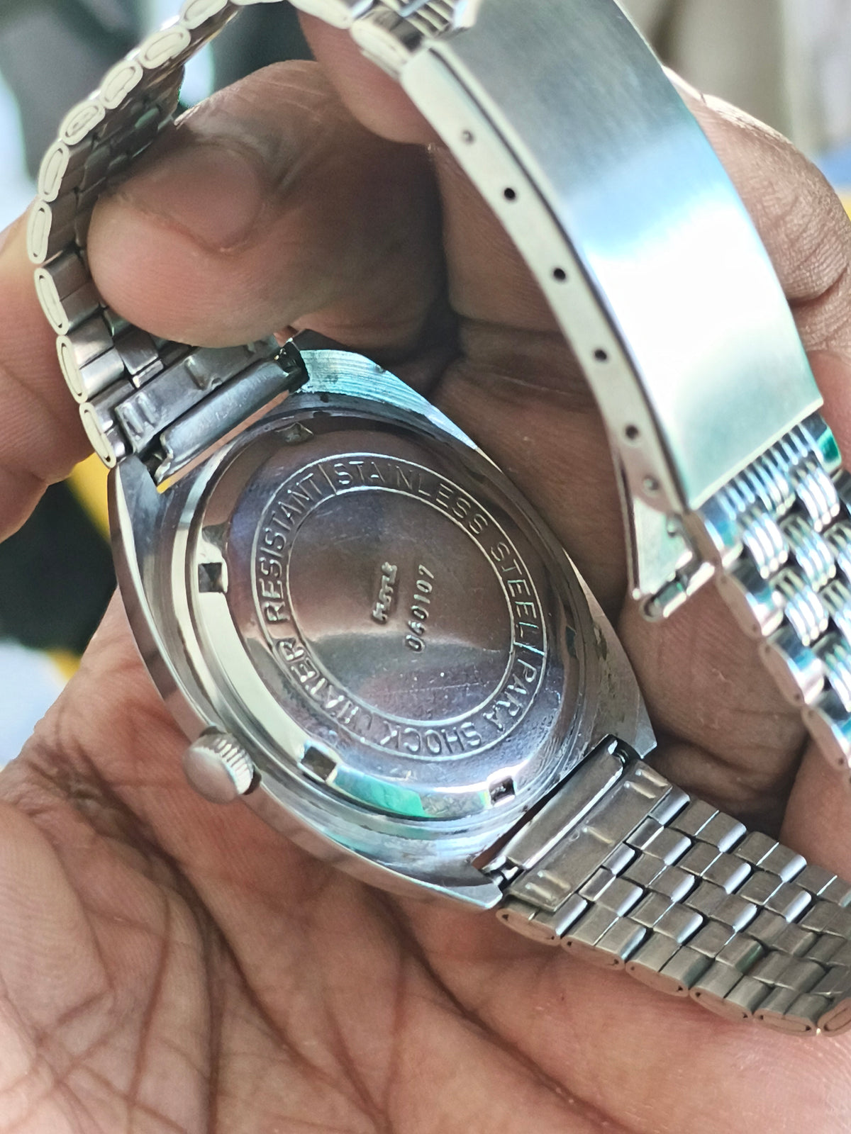 HMT Kohinoor Mechanical Hand-Wound Vintage Watch with a White Dial