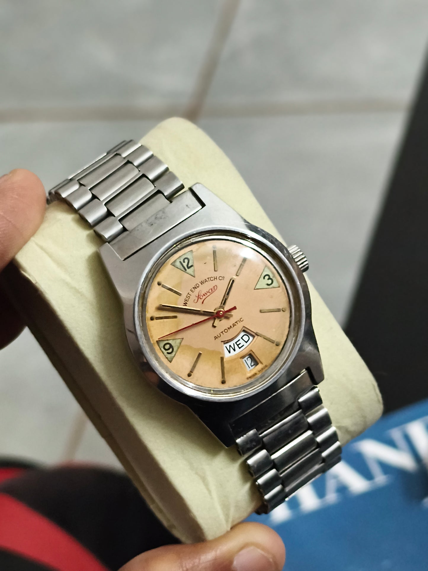 West End Sowar Day Date Automatic Vintage Watch with a Copper-toned Dial