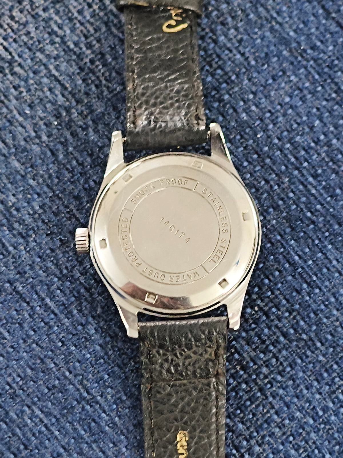 HMT Pilot Mechanical Hand-wound Vintage Watch Three Liner Version with Black Dial